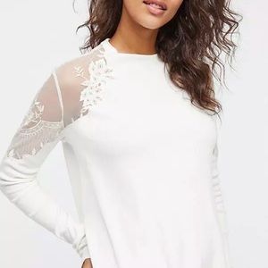 Free People Daniella sheer embroidered top